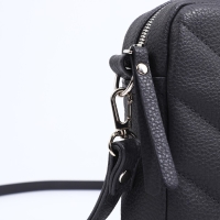 Сумка кросс-боди RICHET на молнии, наружный карман, цвет серый Сумка кросс-боди RICHET на молнии, наружный карман, цвет серый