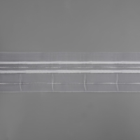 Шторная лента классическая, органза, 6 см, 50 &plusmn; 1 м, цвет прозрачный/белый