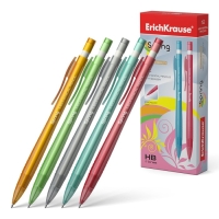 Карандаш механический с ластиком ErichKrause "Spring", НВ, грифель d=0.7 мм, в коробке, микс Карандаш механический с ластиком ErichKrause "Spring", НВ, грифель d=0.7 мм, в коробке, микс