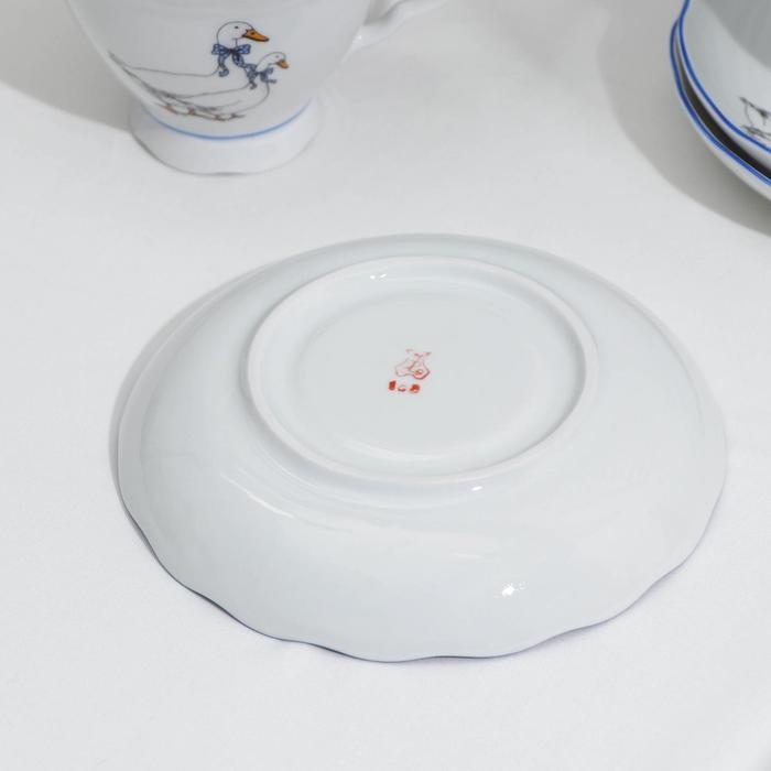 Сервиз фарфоровый чайный &laquo;Гуси&raquo;, 14 предметов