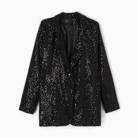 Пиджак женский с пайетками MIST р. 42, черный