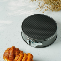 Форма для выпечки Доляна &laquo;Элин. Круг&raquo;, d=20 см, съёмное дно, антипригарное покрытие, цвет чёрный