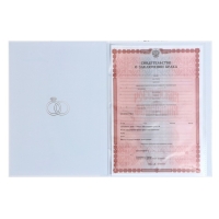 Папка для свидетельства о заключении брака &laquo;Цветы&raquo;, 23,5 х 31,5 см.