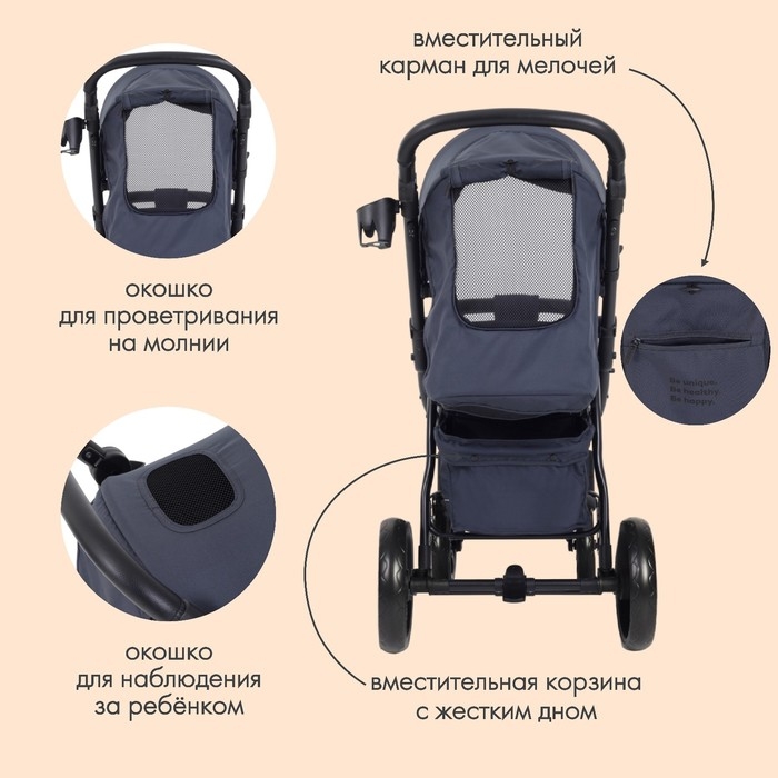 Коляска прогулочная детская Rant Basic Alpine, цвет графит