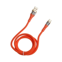 Кабель BYZ X96, Type-C - USB, 100 Вт, 6 А, 1 м, PD, силикон, оранжевый Кабель BYZ X96, Type-C - USB, 100 Вт, 6 А, 1 м, PD, силикон, оранжевый