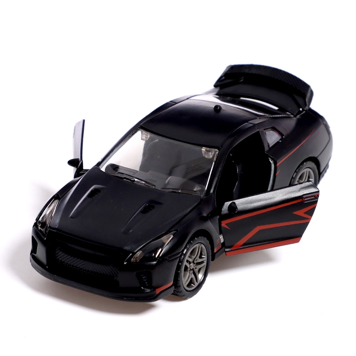 Машина металлическая &laquo;Ночные гонки&raquo;, инерционная, 1:32, открываются двери, звуковые и световые эффекты, цвет чёрный