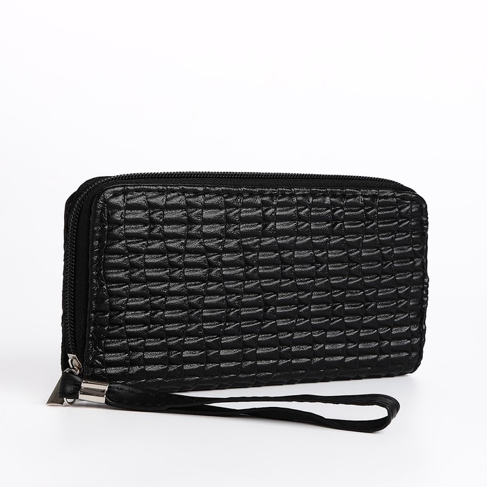 Кошелёк женский на молнии, цвет чёрный Кошелёк женский на молнии, цвет чёрный