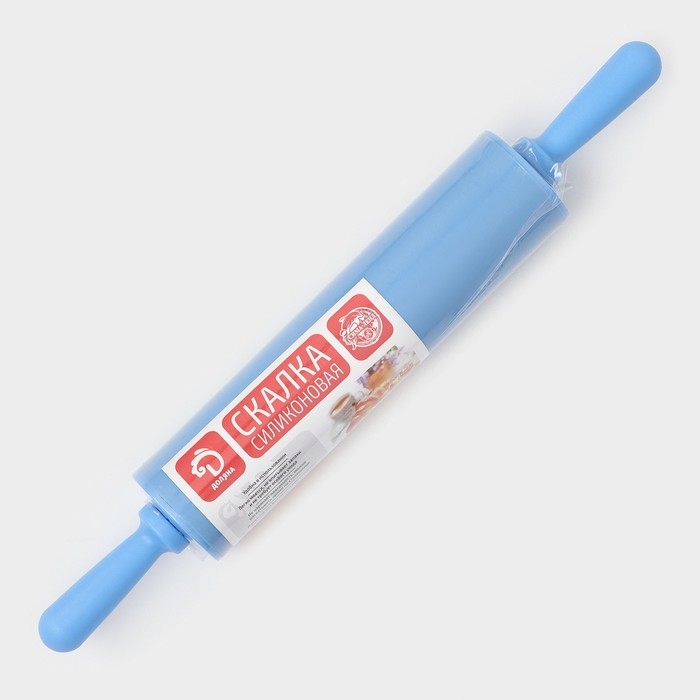 Скалка Доляна &laquo;Севилья&raquo;, 30&times;4 см, цвет голубой