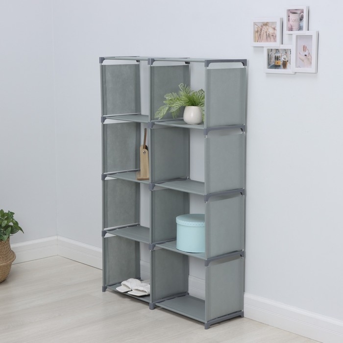 Стеллаж для хранения многофункциональный LaDо́m, 85&times;26&times;125 см, цвет серый