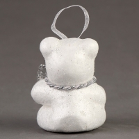 Игрушка из пенопласта &laquo;Мишки&raquo; с блестящим бантиком, 8 см