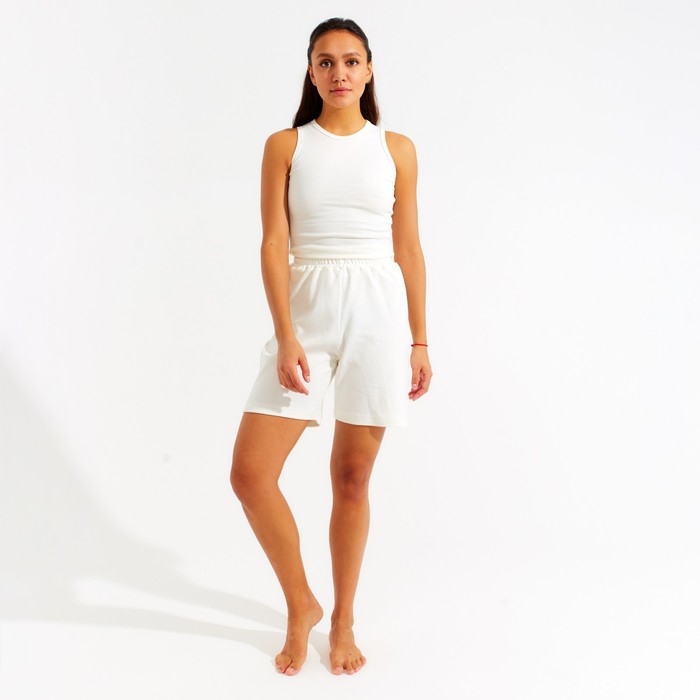 Шорты пижамные женские MINAKU: Home collection цвет экрю, р-р 48 Шорты пижамные женские MINAKU: Home collection цвет экрю, р-р 48