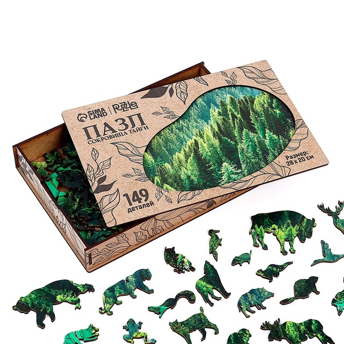 Пазл деревянный фигурный «Сокровища тайги», 149 элементов Пазл деревянный фигурный «Сокровища тайги», 149 элементов