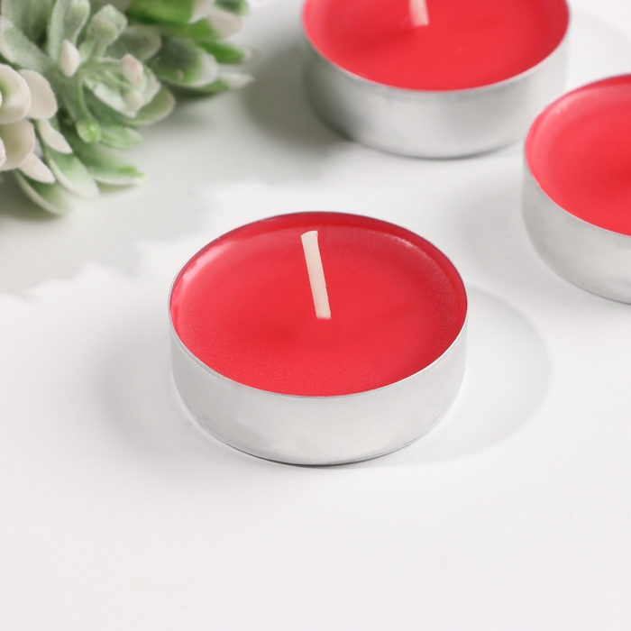 Набор чайных свечей ароматических Набор чайных свечей ароматических "Земляника", 9 штук