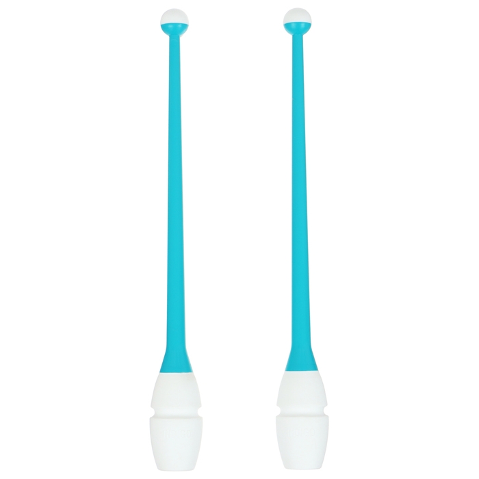Булавы для художественной гимнастики вставляющиеся INDIGO, 36 см, цвет голубой/белый Булавы для художественной гимнастики вставляющиеся INDIGO, 36 см, цвет голубой/белый