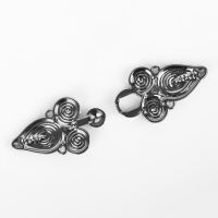 Декоративная застёжка, 6 &times; 2 см, цвет серебряный