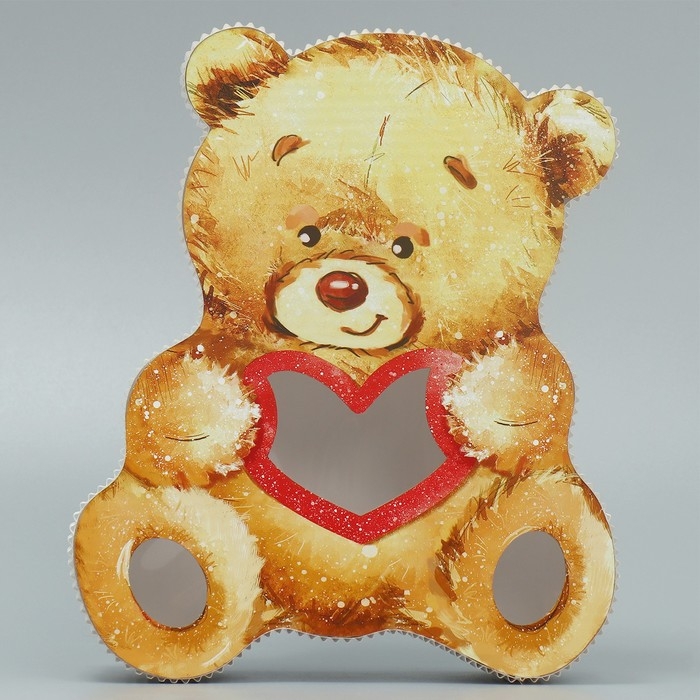 Коробка подарочная, кондитерская упаковка, &laquo;Медвежонок&raquo;, 16,5х20х5 см