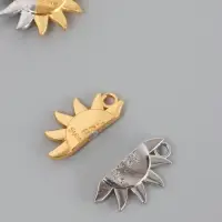 Замок магнитный металл "Солнце" набор 2 шт золото-серебряный 2,7х2,6 см