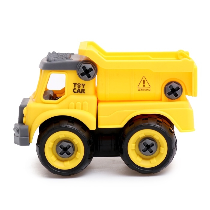 Конструктор винтовой &laquo;Строительный транспорт&raquo;, набор 2 штуки, с отвёрткой, 59 деталей