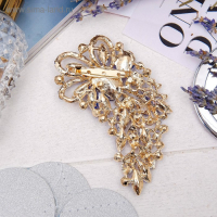 Брошь &laquo;Императрица&raquo; иней, цвет синий в золоте