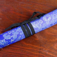 Макет оружия &laquo;Сувенирные катаны на подставке 2в1. Драконы золото на синем&raquo;, подарочный набор, ножны ткань, 47 см; 70 см