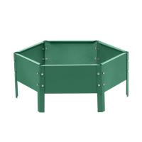 Клумба оцинкованная, d = 60 см, h = 15 см, зелёная, Greengo