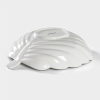 Салатник фарфоровый Magistro &laquo;Лист Бланш&raquo;, 800 мл, 24,5&times;20,5 см, цвет белый