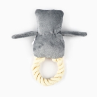 Игрушка для собак с канатом &laquo;Сова&raquo;, 20 х 15 см, серый