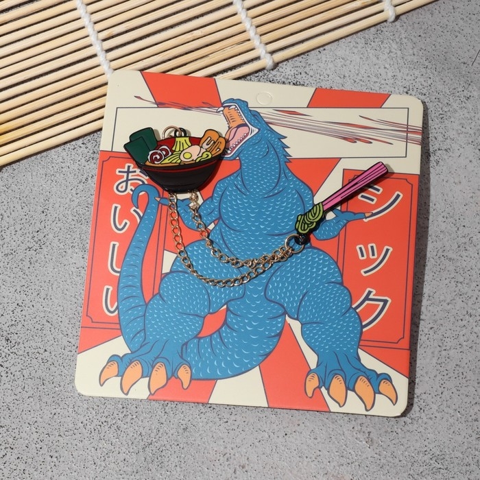 Значок «Япония» рамен, цветной в золоте Значок «Япония» рамен, цветной в золоте