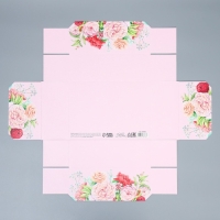 Коробка подарочная складная, упаковка, &laquo;Цветы&raquo;, 21 х 15 х 7 см