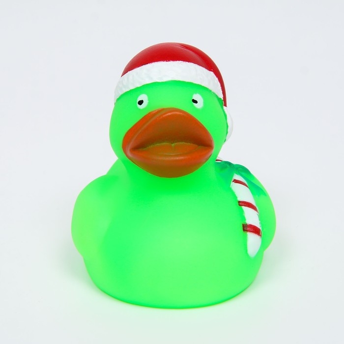 Игрушка пищащая для собак "Новогодняя уточка", виниловая 8 х 8 см