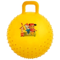 Мяч-прыгун с ручкой &laquo;Сказочные истории&raquo;, массажный, d=45 cм, 350 г, цвета МИКС