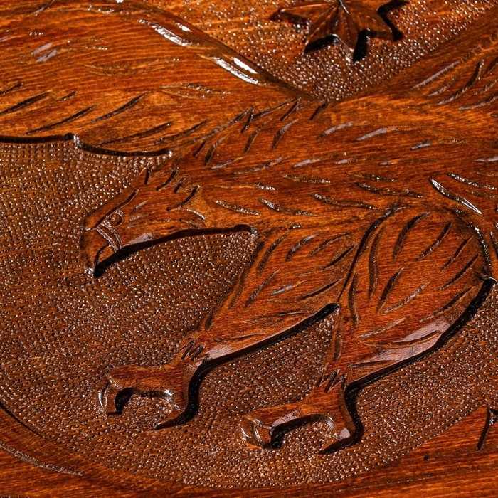 Нарды ручной работы Нарды ручной работы "Орел атакующий" с ручкой, 60х30 см, с шахматным полем, массив ореха, Армения