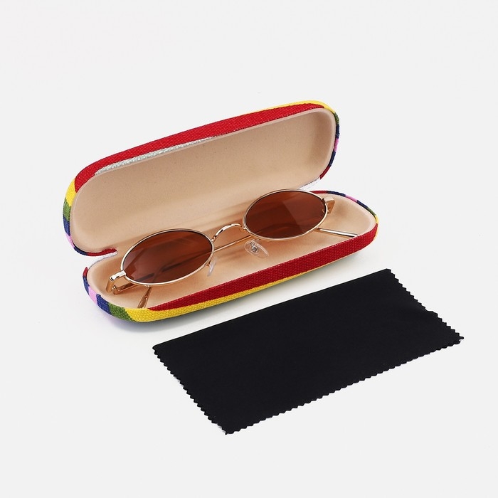 Футляр для очков на хлопушке, длина 16 см, цвет разноцветный