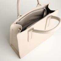 Сумка женская на молнии, TEXTURA, средний размер, цвет молочный