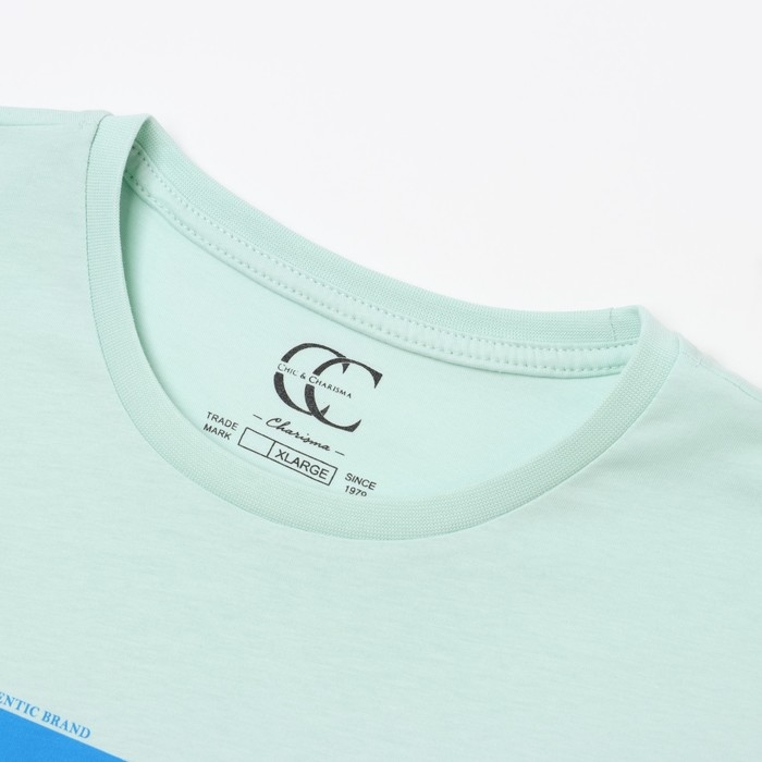 Футболка мужская, цвет аква, размер 50 (XL) Футболка мужская, цвет аква, размер 50 (XL)