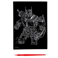 Гравюра &laquo;Робот&raquo; с металлическим эффектом золота, А5