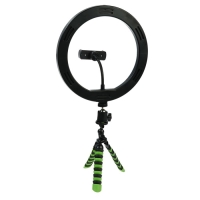 Светодиодная кольцевая лампа на штативе LuazON CB-32, 10" (26 см),20 Вт, штатив 20 см ч-з