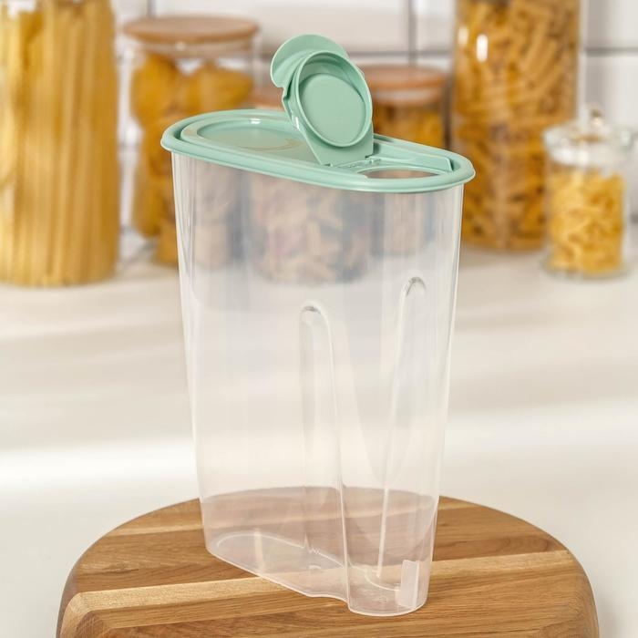 Ёмкость для сыпучих продуктов, 2.1 л, цвет фисташковый