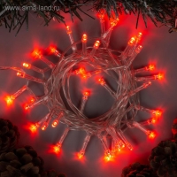Гирлянда &laquo;Нить&raquo; 2 м, IP20, прозрачная нить, 20 LED, свечение красное, 2 режима, AAх3