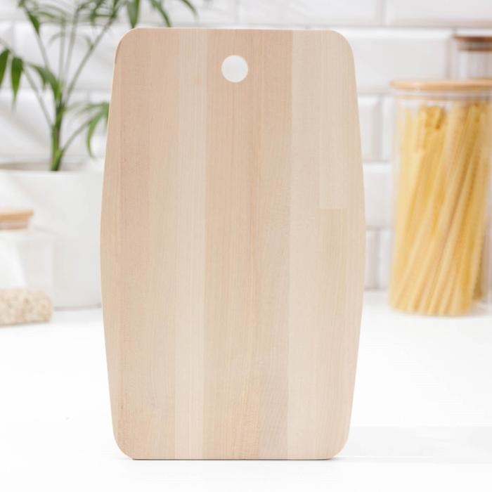 Доска разделочная деревянная Доляна, 32&times;20&times;1,2 см, берёзы