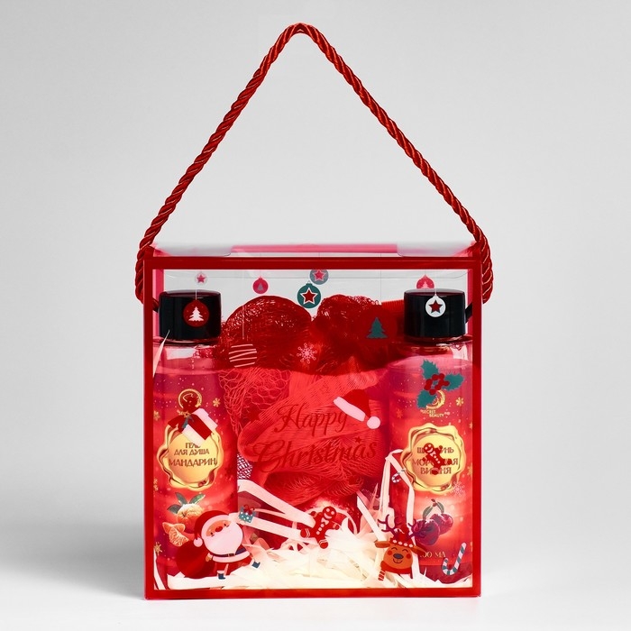 Новогодний подарочный набор косметики &laquo;Морозко&raquo; для душа и ванны, красная серия