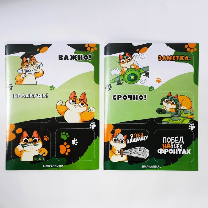 Подарочный набор &laquo;Кот&raquo; блокнот А6, значок, наклейки и карандаши 2 шт