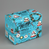 Гирлянда «Нить» 5 м с насадками «Шарики белые», IP20, прозрачная нить, 30 LED, свечение тёплое белое, 8 режимов, 220 В Гирлянда «Нить» 5 м с насадками «Шарики белые», IP20, прозрачная нить, 30 LED, свечение тёплое белое, 8 режимов, 220 В