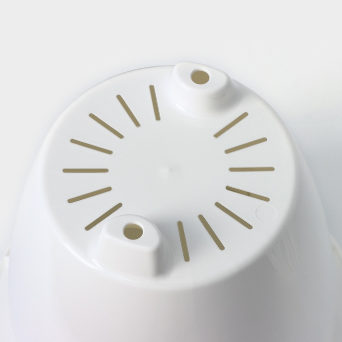 Кашпо для цветов со вставкой &laquo;Вдохновение&raquo;, 2,25 л, d=17,5 см, h=15 см, белое