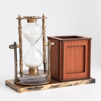 Песочные часы "Селин", сувенирные, органайзер для канцелярии, 15.5 х 6.4 х 12 см