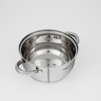 Набор кастрюль &laquo;Гретта&raquo;, 3 предмета: кастрюли 2,2 л, 4,2 л, ковш 1,6 л, капсульное дно, индукция