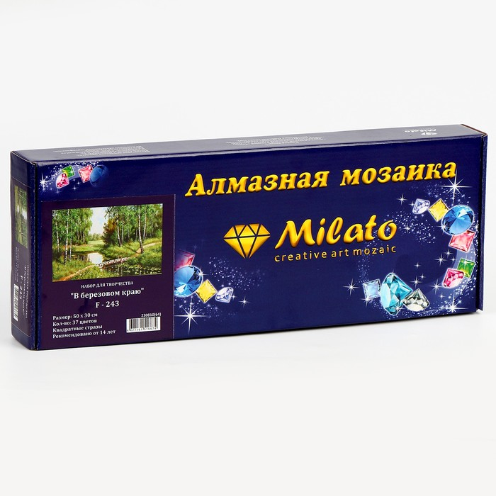 Алмазная мозаика &laquo;Берёзовый мостик&raquo;, 37 цветов