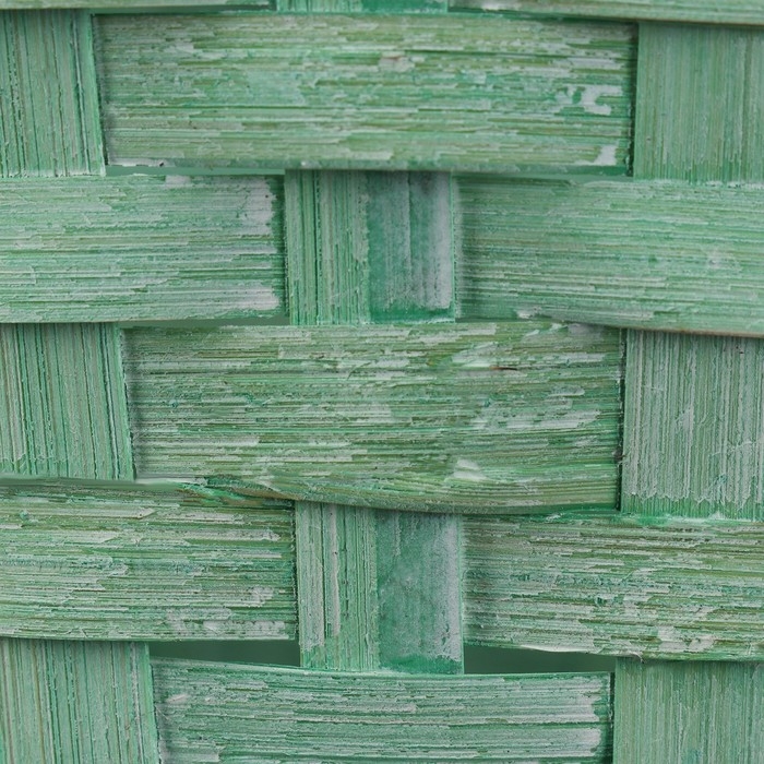 Набор корзин плетеных, 22х18х10/34 см, 24х19х10/36 см, 27х21х10/38 см, 3 шт, зелёные, бамбук 1029629