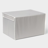 Короб стеллажный для хранения с крышкой LaDо́m, 40&times;30&times;25 см, цвет серый