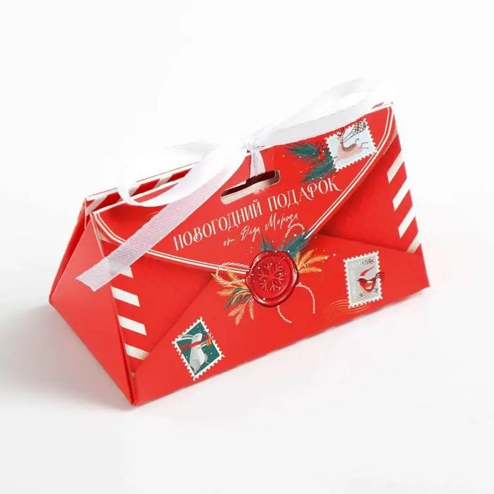 Бонбоньерка новогодняя &laquo;Новогодняя почта&raquo;, 10 х 5,5 х 5,5 см, Новый год